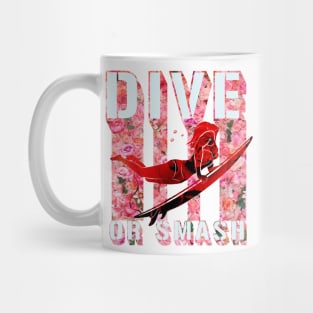 dive or smash, surf shirt, summer shirt, beach shirt Mug